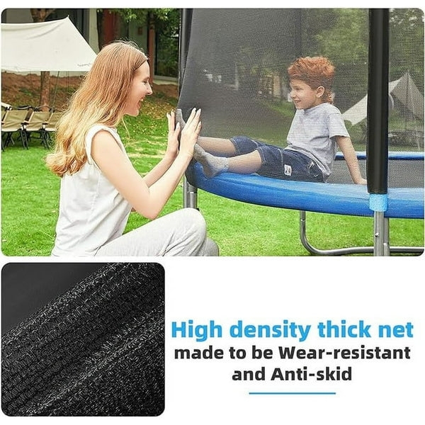 UPGO 10 ft Trampoline - Recreational Trampoline for Family 450lbs Weight Capacity,Outdoor Trampoline with Safety Enclosure Net,Best Gift for Kids