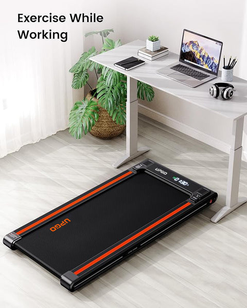 UPGO Treadmill, Under Desk Treadmill 2.5HP, Walking Pad for Home/Office, Smart Walking Treadmill with App, Walking Jogging Machine with 265 lbs Weight Capacity Remote Control LED Display