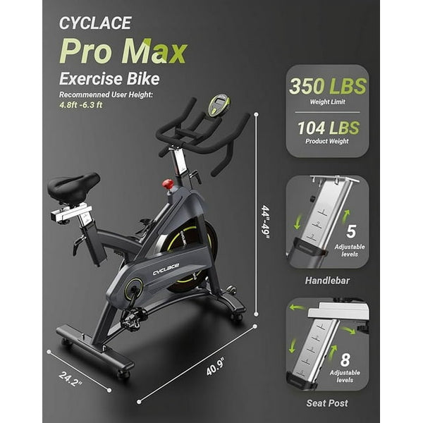 Cyclace PRO Magnetic Exercise Bike 003C 350lbs Indoor Cycling Bike Stationary Bike With Tablet Holder, Indoor Bike for Home Exercise