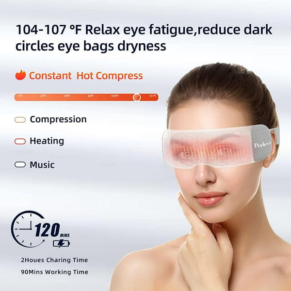 Uboti Eye Massager with Heat & Bluetooth Music, Reduce Eye Strain Dry Eye Improve Sleep
