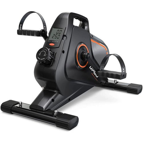 UPGO Magnetic Under Desk Bike Pedal Exerciser - Portable Mini Trainer Bikes Desk Cycle, Leg Exerciser for Physical Therapy & Desk Exercise with LCD Display and 350lbs Capacity