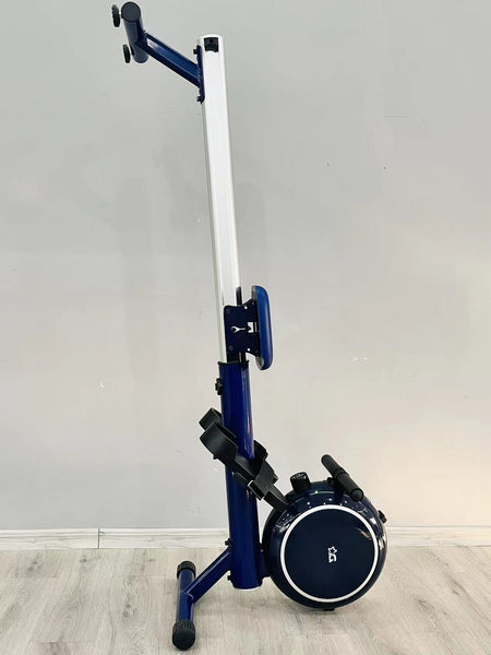 Rowing Machine for Home Use，Navy blue slide retractable rowing machine
