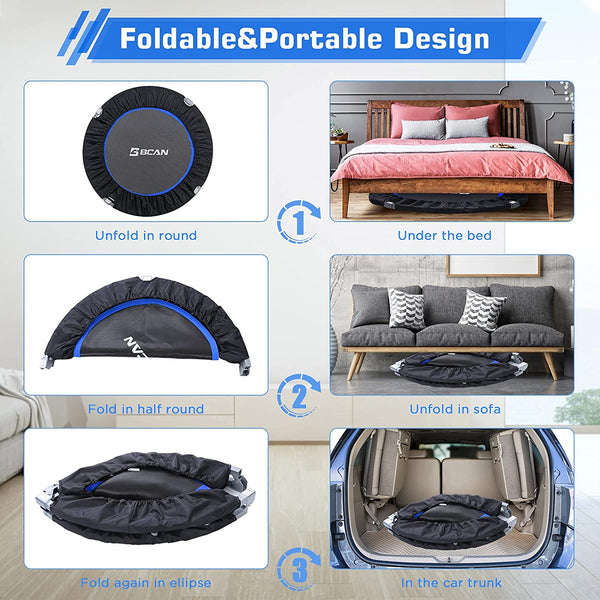 BCAN 48" Foldable Mini Trampoline