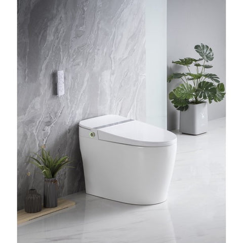 Teekyooly 2023 Smart Bidet Toilet, One Piece Toilet with Auto Open/Close Lid, Auto Dual Flush, Heated Seat, UV LED Sterilization, Warm Water and Dry