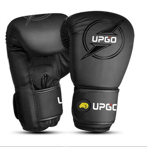 UPGO Premium Boxing Gloves Adult Boxing, MMA, Muay Thai, Kickboxing, Training & Sparring 16 oz Black