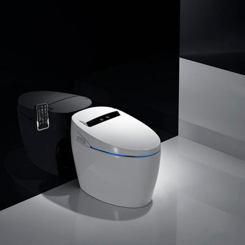 Ukeep Elongated one-piece Smart Toilet with Advance Bidet And Soft Closing Seat, Auto Dual Flush, UV-LED Sterilization, Heated Seat, Warm Water and Dry